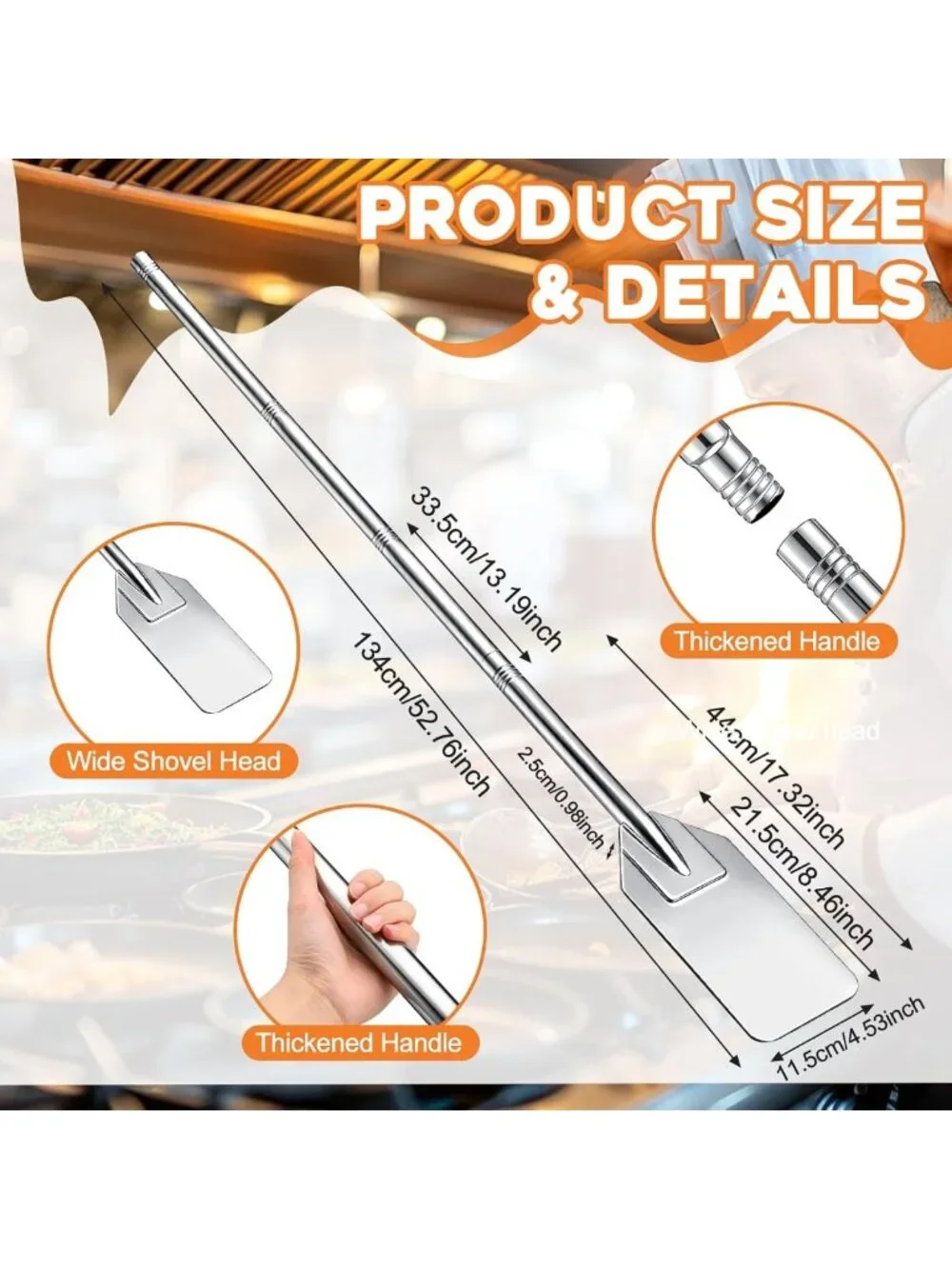 2 Pack Stainless Steel Mixing Paddle & Spider Strainer Skimmer for Cooking